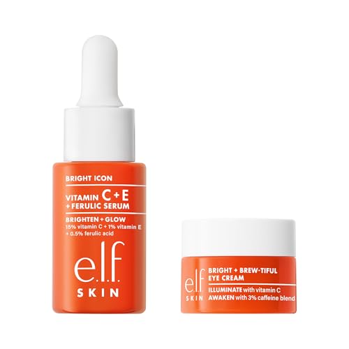 e.l.f. SKIN Brightest Besties Duo, Vitamin C Face Serum & Eye Cream Set