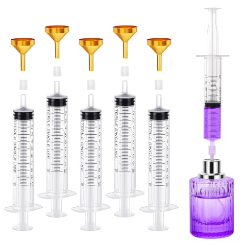 Segbeauty 10pc Golden Clear Perfume Refill Tool Kit - 10ml