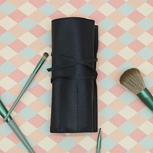 Bird&Fish Roll-Up Makeup Brush Case - Travel Cosmetic Storage Organizer