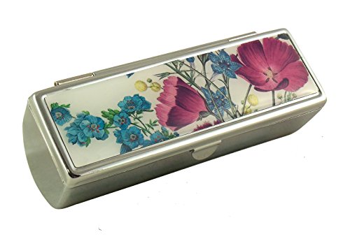 Houder Designer Lipstick Case with Mirror - Violets Velvet Holder