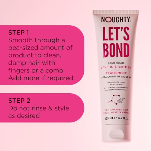 Noughty Let's Bond Builder Leave-In Hair Treatment 4.2 Fl Oz - Damage Repair & Shine
