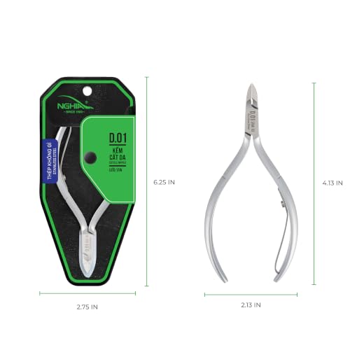 Nghia D-01 Stainless Steel Cuticle Nipper - Professional Nail Care Tool