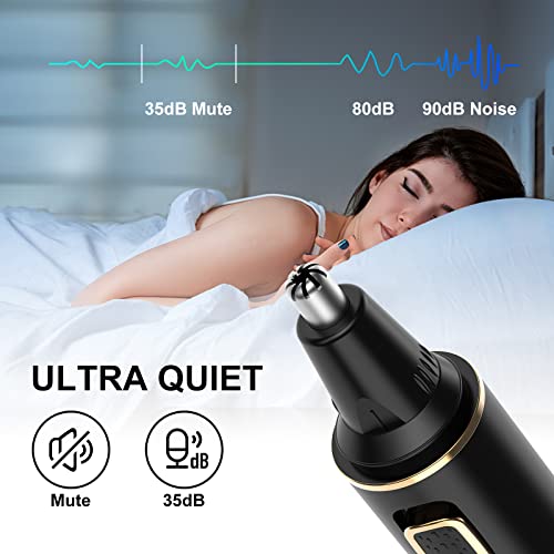 XOOMRSCP Nose Hair Trimmers for Men£¬Rechargeable Hair Trimmer 2 in 1 Painless Multifunctional Ear and Nose Hair Trimmer with IPX7 Waterproof Dual Edge Blades (Black)