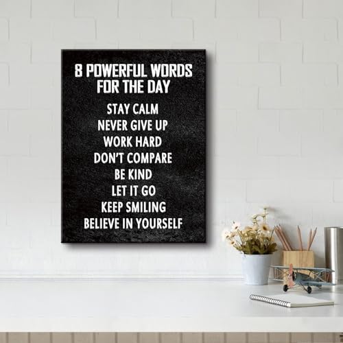 Inspirational Motivational Quote Canvas Print - 16x12 Inch Wall Art