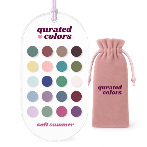 Soft Summer Color Palette Card - 20 Acrylic Shades with Velvet Pouch