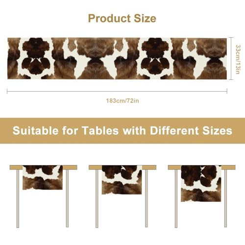 Linen Table Runner 13x72 Inch for Kitchen & Dining Decor