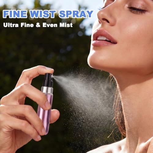 8-Pack Mini Refillable Perfume Travel Bottles with Atomizer