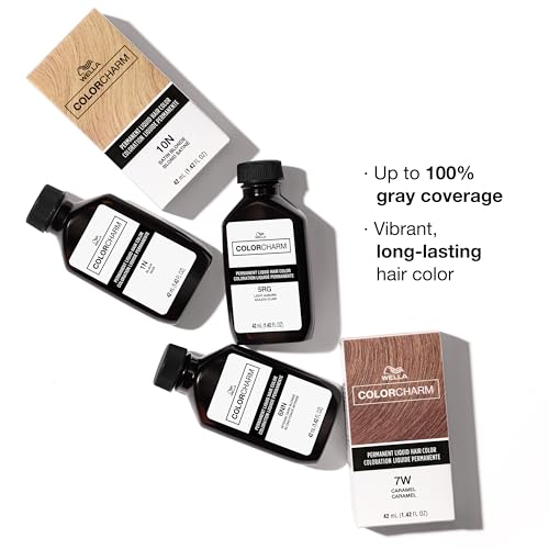 COLORCHARM Light Brown Permanent Liquid Hair Color 5N for Gray Coverage