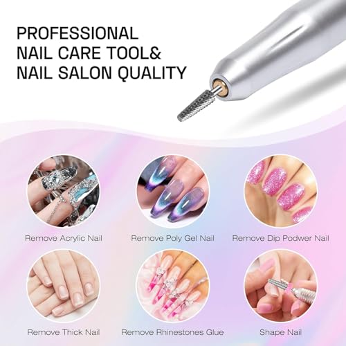 Depvko 3/32'' Nail Drill Bits - Carbide for Acrylic Gel Nails