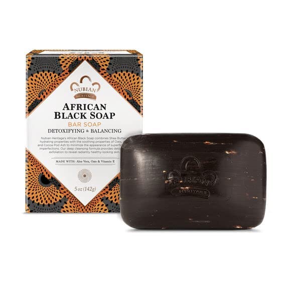 Nubian Heritage African Black Soap Bar with Shea Butter - 5 oz