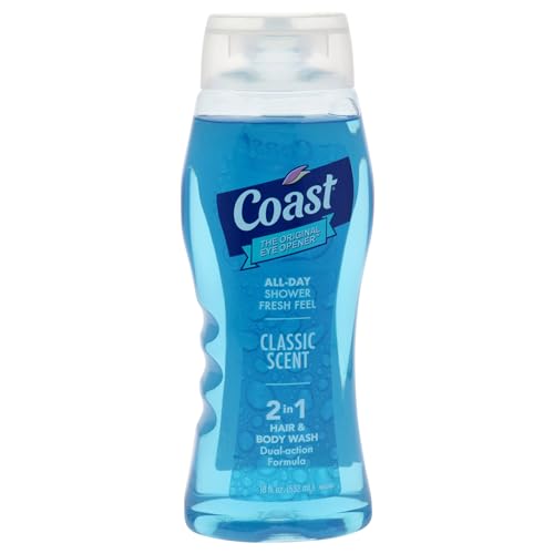 Coast 2-in-1 Hair and Body Wash - Hydrating Formula, 18 fl oz