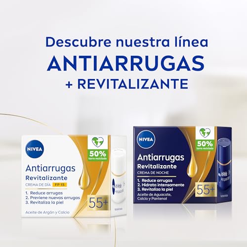 NIVEA Revitalizing Day Cream for Mature Skin 55+ with Argan Oil & Calcium, 50ml