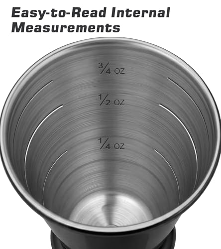 PAGWS 2-Pack Stainless Steel Cocktail Jiggers - 1oz/2oz & 0.5oz/1oz