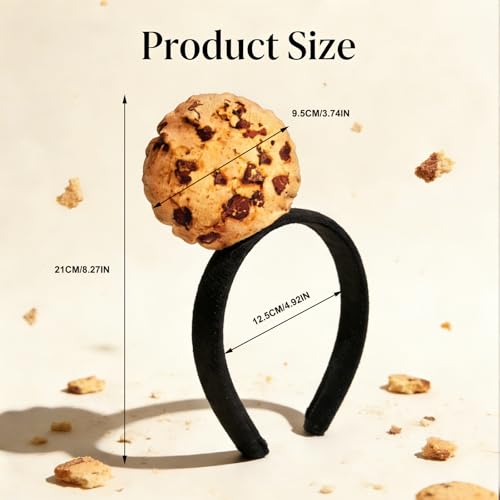 YUEELI Coffee Cookie Headband for Women, Food Costume Accessory, Halloween & Party Wear