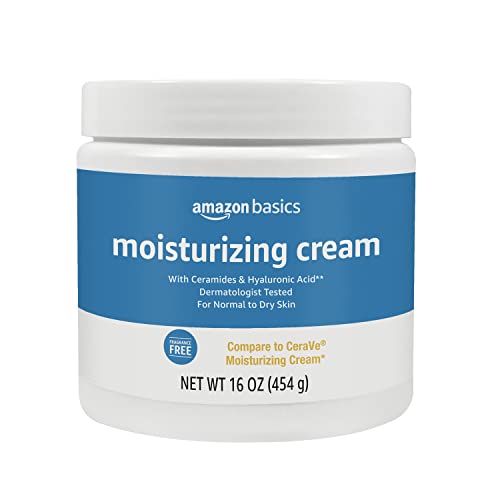 Amazon Basics Fragrance-Free Moisturizing Cream with Ceramides, 16 oz