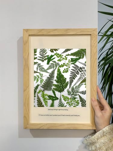 55 Pcs Dried Pressed Flowers & Green Leaves for Crafting