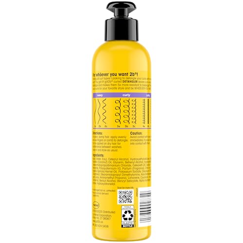 got2b Curled Detangler Leave-In for Curly Hair, 7.5 Fl Oz