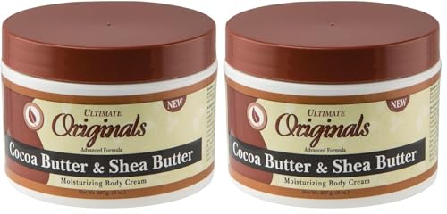 Cocoa Butter & Shea Butter Moisturizing Body Cream, 8oz (Pack of 2)