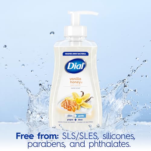 Dial Liquid Hand Soap, Vanilla Honey, 7.5 fl oz, Pack of 12