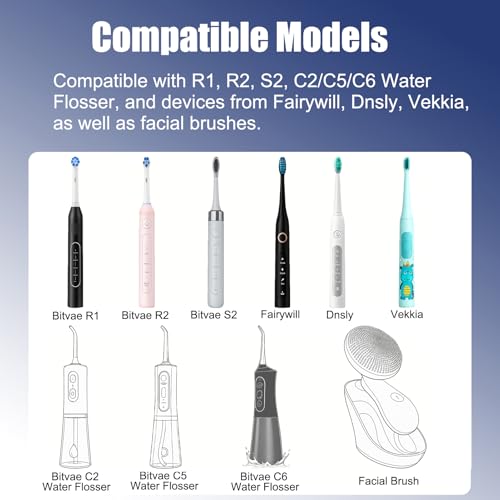 5FT USB Charger Cable for Bitvae Toothbrush & Water Flosser