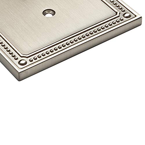 Franklin Brass Classic Beaded Triple Toggle Wall Plate - Brushed Nickel