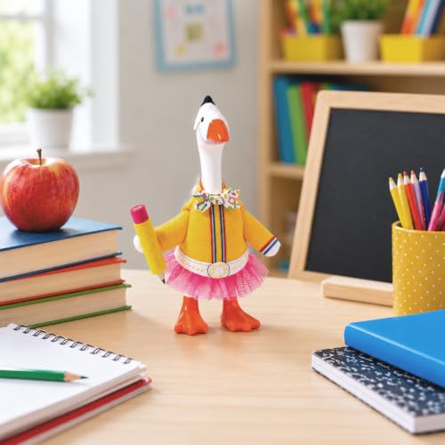 Back to School Goose Outfit for 7 Inch Desk Statues | Fun Teacher Decor