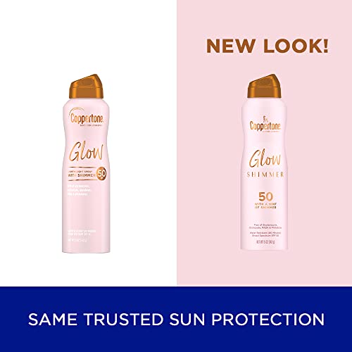 Coppertone Glow Shimmering Sunscreen Spray SPF 50 - 5 OZ