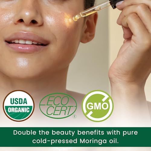 Green Virgin Products Cold Pressed Extra Virgin Moringa Oil, 1 Fl Oz
