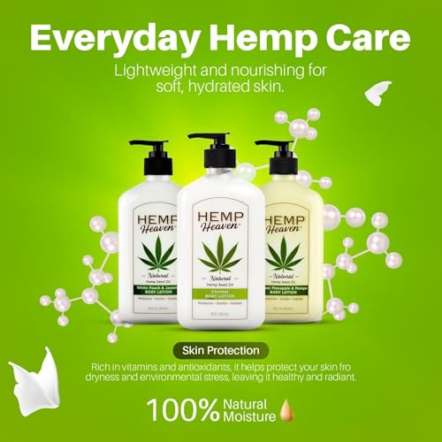 Hemp Heaven Natural Hemp Seed Oil Body Lotion - Strawberry Hibiscus, 18 oz