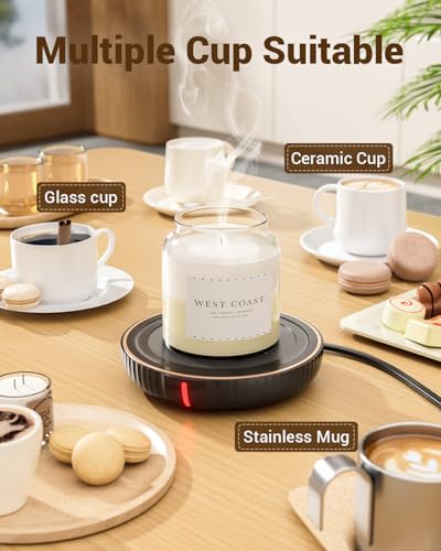 HouseGem Electric Candle Warmer & Coffee Mug Heater - Black