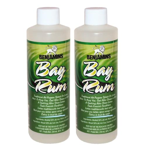 Benjamins Bay Rum Aftershave Lotion 8oz - Pack of 2 Jamaica Traditional Splash