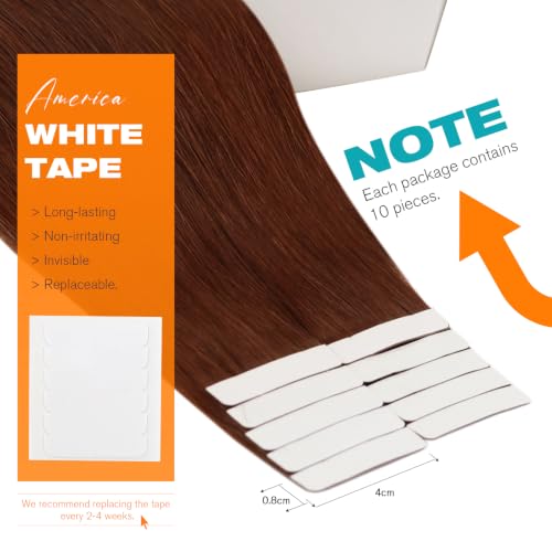 Sunny Hair Tape-in Hair Extensions 18#33 Warm Mahogany Brown 10pcs