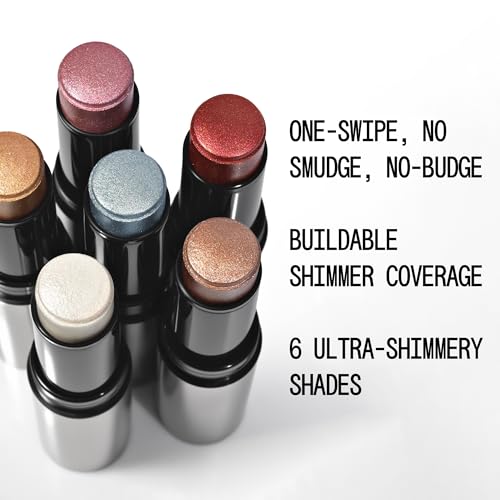 about-face Doves Cry Cooling Chromes Highlighter - Shimmer Stick for Face & Eyes, White, 0.31oz