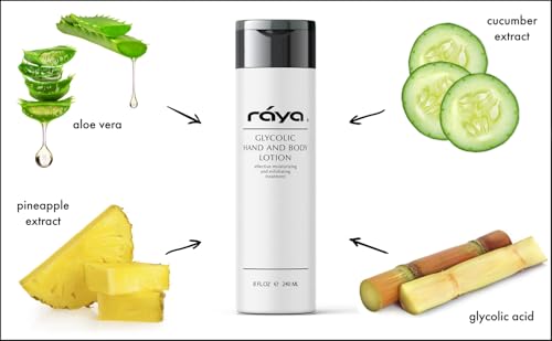 Raya Glycolic Acid Hand and Body Lotion – Exfoliating AHA Moisturizer