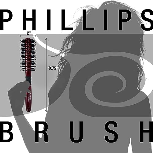 Phillips Brush Mini Monster Vent 6 Hair Brush 2" Barrel for Blowouts & Styling