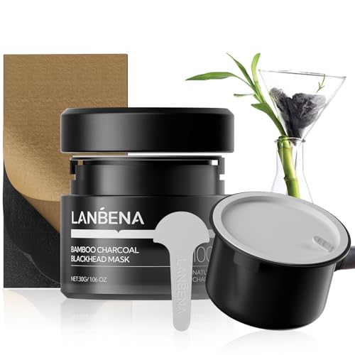LANBENA Bamboo Charcoal Blackhead Remover Mask with Brush - 30g