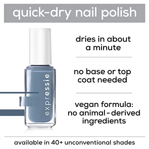 essie Expressie Quick-Dry Nail Polish - Cut To The Chase, 0.33 fl oz, Vegan Gray