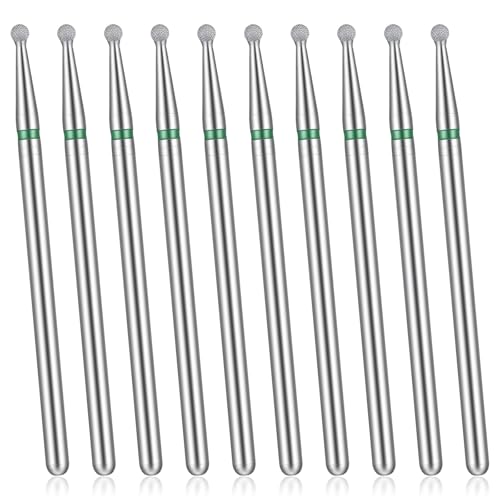 10-Piece Stainless Steel Cuticle Drill Bit Set for Nail Care