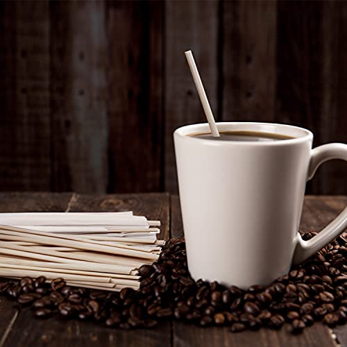 Bamboo Coffee Stirrers - 5.5" Individually Wrapped, 500 Count