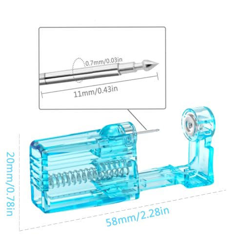 Orglace Disposable Ear Piercing Kit 101#-2mm Self-Piercing Gun with Earrings