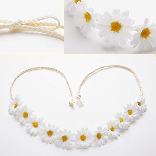 2-Pack Sunflower Floral Headbands for Weddings & Festivals