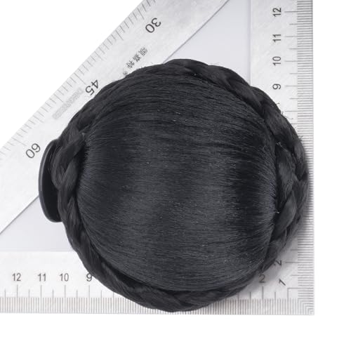 IMISSU Braided Chignon Hair Bun Updo Scrunchie - M4 Black