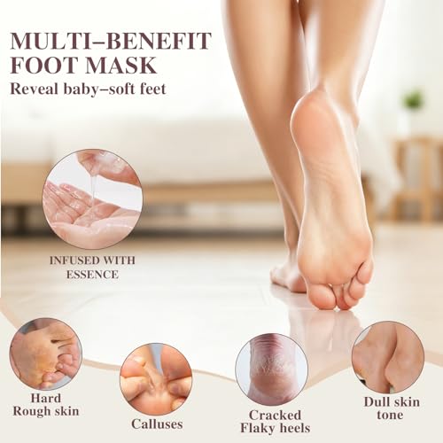 ZKONLY 8-Pack Foot Mask Set for Dry Cracked Heels and Callus Repair