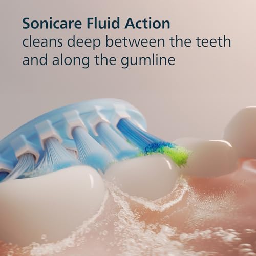 Philips Sonicare C3 Two-in-One - Genuine Replacement Electric Toothbrush Heads, White, 4 Pack One Year Supply, HX9044/65