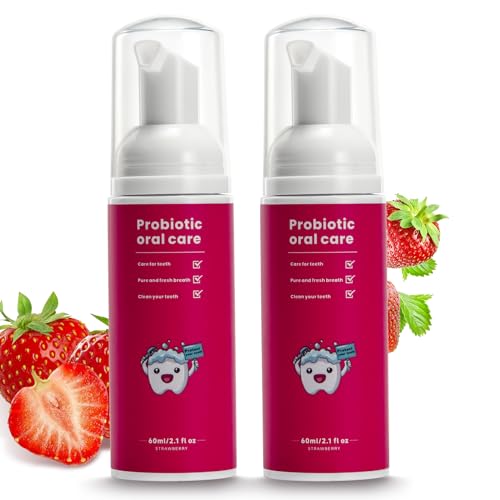 Fluoride Free Kids Toothpaste - 2 Pack Natural Strawberry Mint Foam