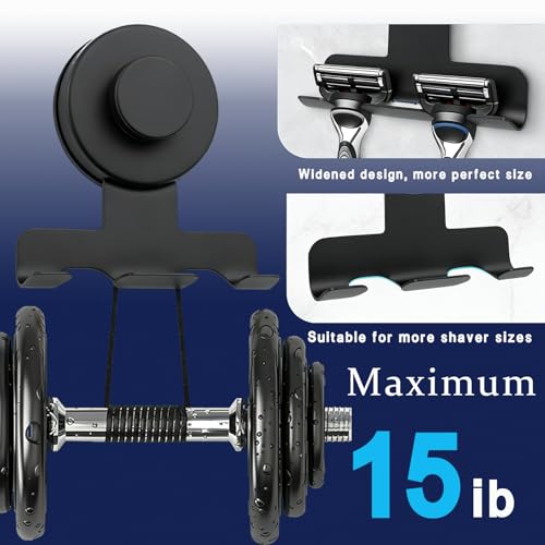 Heavy-Duty Suction Cup Hooks for Bathroom - Dual Hook Design