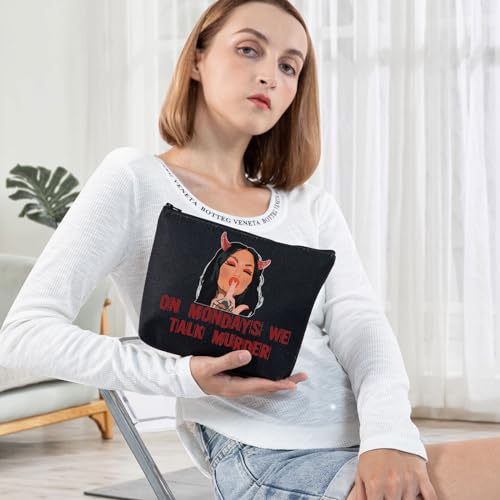 Bailey Cosmetic Makeup Bag - Talk Murder BL Zipper Pouch