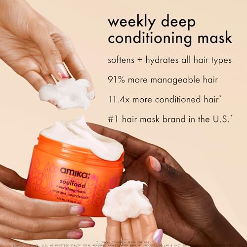 Amika Soulfood Nourishing Mask 3.3 Fl Oz - Deep Conditioning Treatment