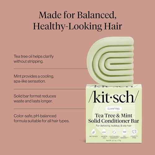 Kitsch Tea Tree & Mint Conditioner Bar - 2.7 oz for Scalp & Oil Control