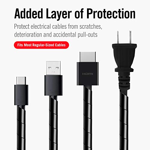 10-Foot Cord Detangler for Hair Tools - Black Cable Wrap